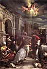 Jacopo Bassano Famous Paintings - St Valentine Baptizing St Lucilla